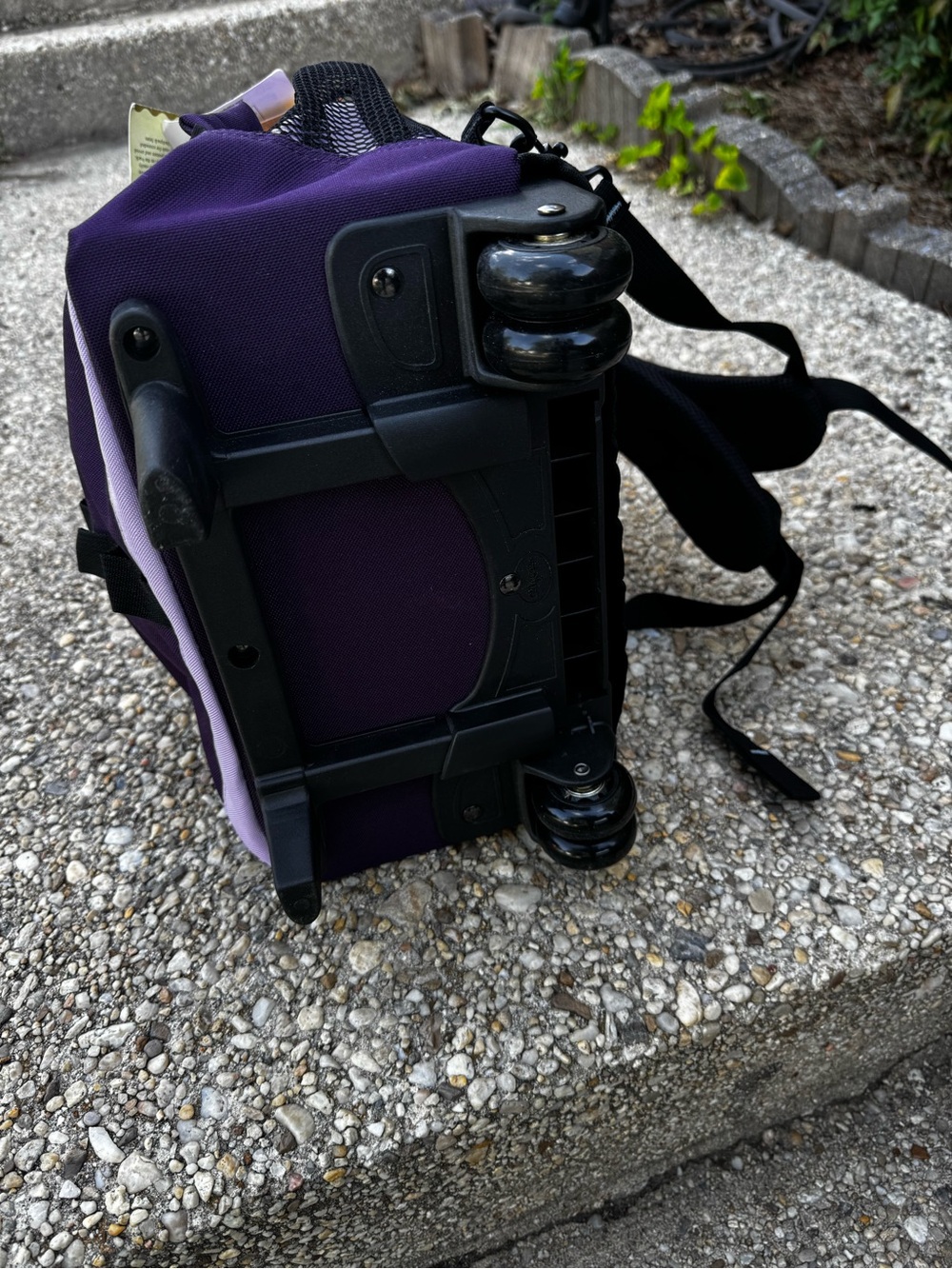 Casual Gear Purple Rolling Laptop Backpack with Dual-Tone Design - Picture 2 of 13